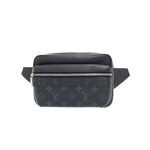 Louis Vuitton Taiga Black Leather Rama Bum Bag Outdoor Body